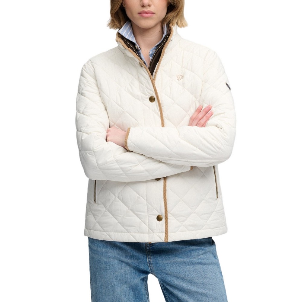 SUPERDRY ESTATE COUNTRY LINER JACKET ΜΠΟΥΦΑΝ ΓΥΝΑΙΚΕΙΟ OFF WHITE