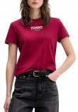 TOMMY JEANS REG ESSENTIAL LOGO 2 TEE T-SHIRT  ΜΠΛΟΥΖΑ ΓΥΝΑΙΚΕΙΑ BERRY