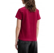 TOMMY JEANS REG ESSENTIAL LOGO 2 TEE T-SHIRT  ΜΠΛΟΥΖΑ ΓΥΝΑΙΚΕΙΑ BERRY