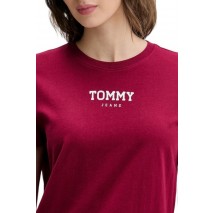 TOMMY JEANS REG ESSENTIAL LOGO 2 TEE T-SHIRT  ΜΠΛΟΥΖΑ ΓΥΝΑΙΚΕΙΑ BERRY