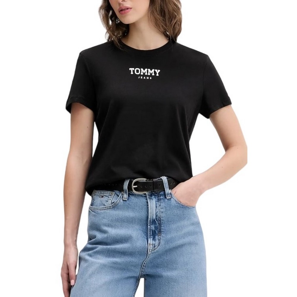 TOMMY JEANS REG ESSENTIAL LOGO 2 TEE T-SHIRT  ΜΠΛΟΥΖΑ ΓΥΝΑΙΚΕΙΑ BLACK