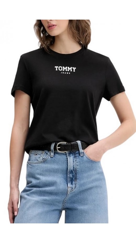 TOMMY JEANS REG ESSENTIAL LOGO 2 TEE T-SHIRT  ΜΠΛΟΥΖΑ ΓΥΝΑΙΚΕΙΑ BLACK