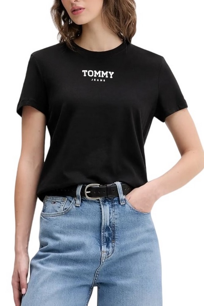 TOMMY JEANS REG ESSENTIAL LOGO 2 TEE T-SHIRT  ΜΠΛΟΥΖΑ ΓΥΝΑΙΚΕΙΑ BLACK