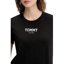TOMMY JEANS REG ESSENTIAL LOGO 2 TEE T-SHIRT  ΜΠΛΟΥΖΑ ΓΥΝΑΙΚΕΙΑ BLACK