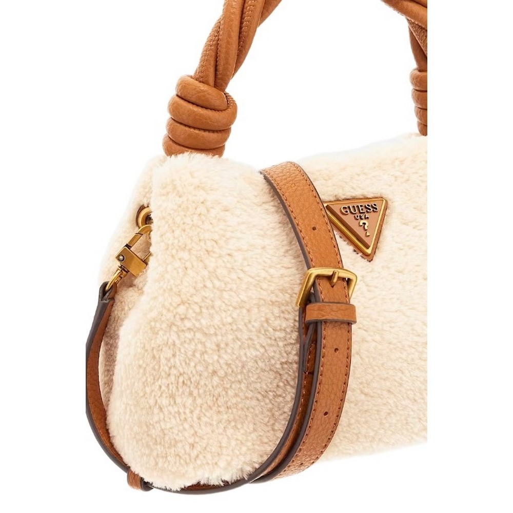 GUESS SHAIDA TOP HANDLE CROSSBODY ΤΣΑΝΤΑ ΓΥΝΑΙΚΕΙΑ NATURAL