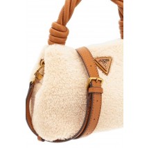 GUESS SHAIDA TOP HANDLE CROSSBODY ΤΣΑΝΤΑ ΓΥΝΑΙΚΕΙΑ NATURAL