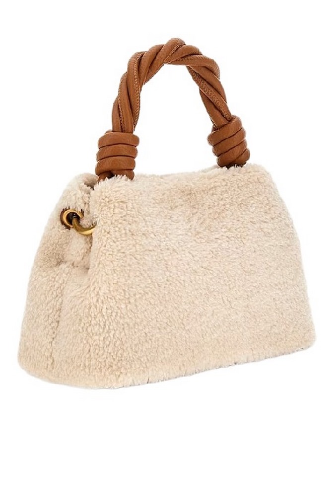 GUESS SHAIDA TOP HANDLE CROSSBODY ΤΣΑΝΤΑ ΓΥΝΑΙΚΕΙΑ NATURAL