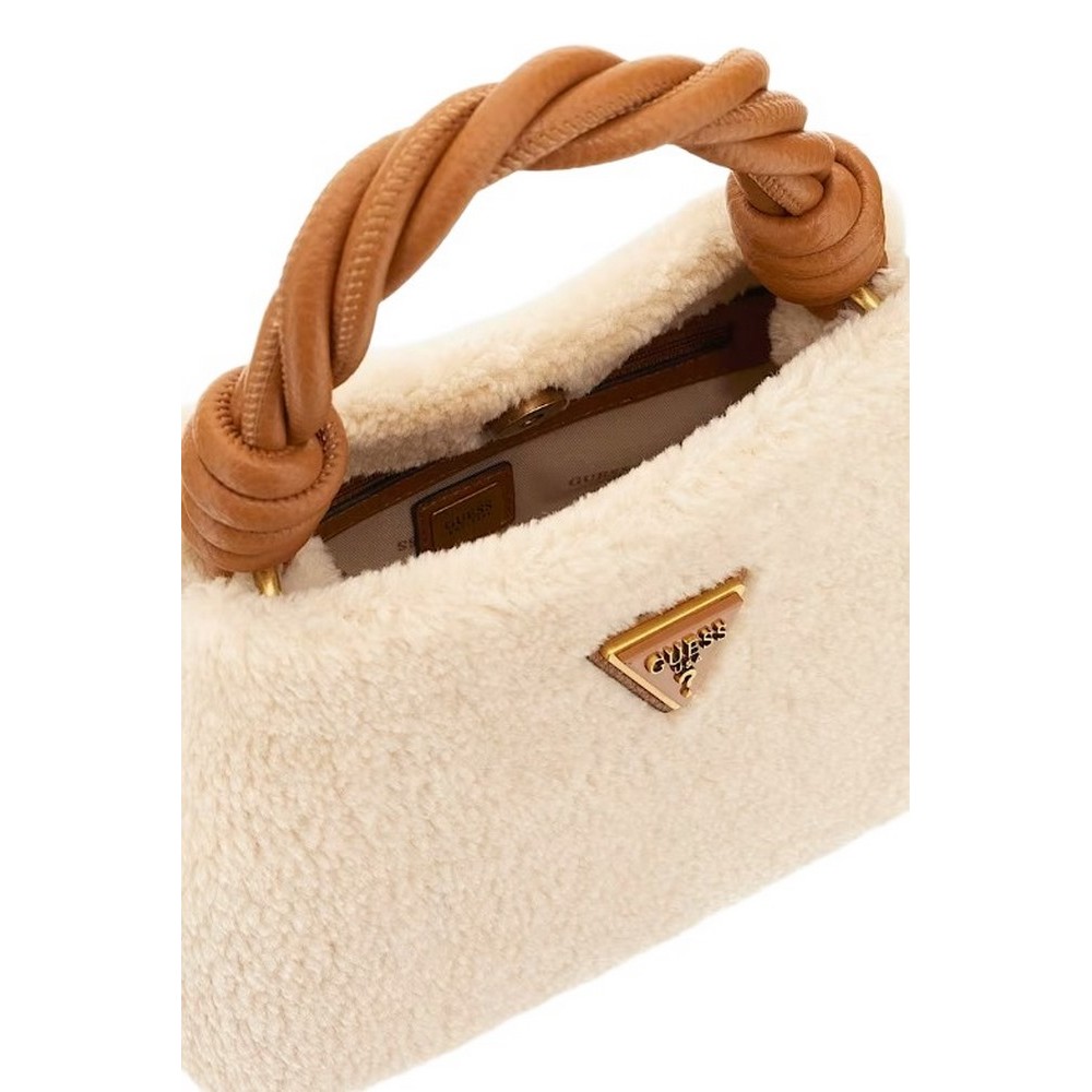 GUESS SHAIDA TOP HANDLE CROSSBODY ΤΣΑΝΤΑ ΓΥΝΑΙΚΕΙΑ NATURAL