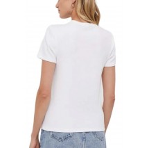 CALVIN KLEIN JEANS WOVEN LABEL RIB REGULAR TEE T-SHIRT ΓΥΝΑΙΚΕΙΟ BRIGHT WHITE