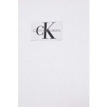 CALVIN KLEIN JEANS WOVEN LABEL RIB REGULAR TEE T-SHIRT ΓΥΝΑΙΚΕΙΟ BRIGHT WHITE