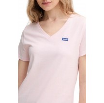 HUGO BOSS JERSEY CLASSIC V T-SHIRT ΜΠΛΟΥΖΑ ΓΥΝΑΙΚΕΙΑ PINK
