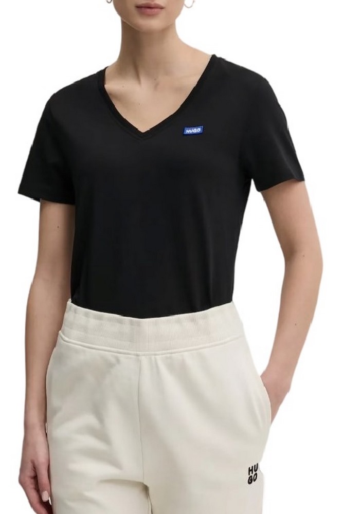 HUGO BOSS JERSEY CLASSIC V T-SHIRT ΜΠΛΟΥΖΑ ΓΥΝΑΙΚΕΙΑ BLACK