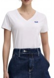 HUGO BOSS JERSEY CLASSIC V T-SHIRT ΜΠΛΟΥΖΑ ΓΥΝΑΙΚΕΙΑ WHITE