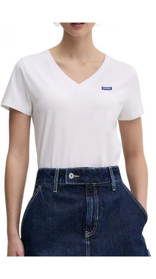 HUGO BOSS JERSEY CLASSIC V T-SHIRT ΜΠΛΟΥΖΑ ΓΥΝΑΙΚΕΙΑ WHITE
