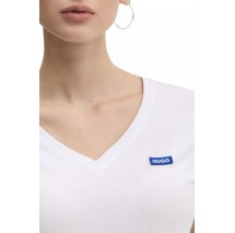 HUGO BOSS JERSEY CLASSIC V T-SHIRT ΜΠΛΟΥΖΑ ΓΥΝΑΙΚΕΙΑ WHITE