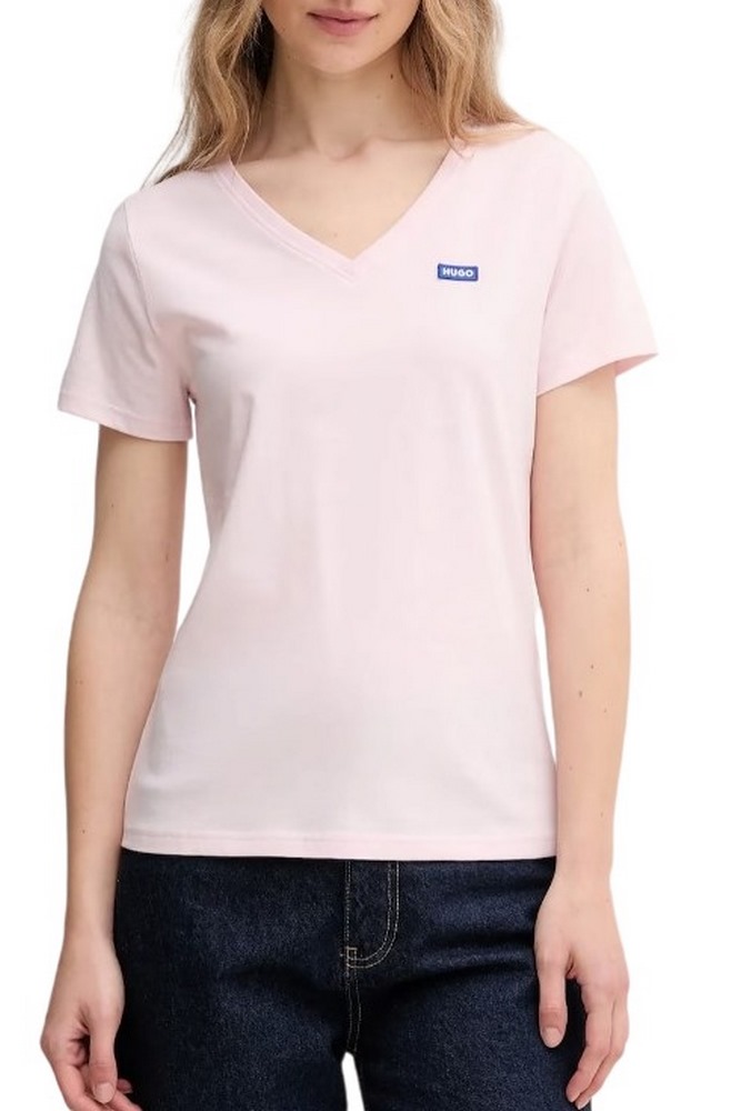 HUGO BOSS JERSEY CLASSIC V T-SHIRT ΜΠΛΟΥΖΑ ΓΥΝΑΙΚΕΙΑ PINK