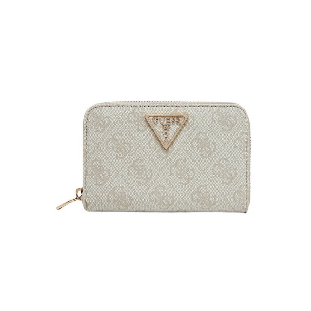 GUESS LAUREL SLG MEDIUM ZIP AROUND ΑΞΕΣΟΥΑΡ ΠΟΡΤΟΦΟΛΙ ΓΥΝΑΙΚΕΙΟ ECRU