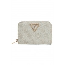 GUESS LAUREL SLG MEDIUM ZIP AROUND ΑΞΕΣΟΥΑΡ ΠΟΡΤΟΦΟΛΙ ΓΥΝΑΙΚΕΙΟ ECRU