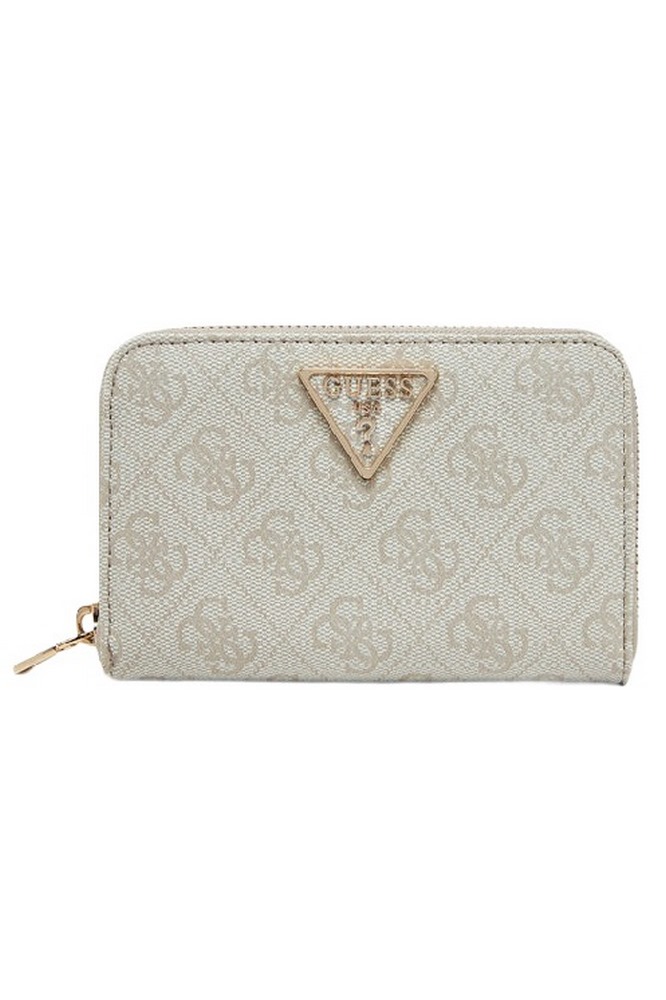 GUESS LAUREL SLG MEDIUM ZIP AROUND ΑΞΕΣΟΥΑΡ ΠΟΡΤΟΦΟΛΙ ΓΥΝΑΙΚΕΙΟ ECRU