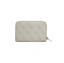 GUESS LAUREL SLG MEDIUM ZIP AROUND ΑΞΕΣΟΥΑΡ ΠΟΡΤΟΦΟΛΙ ΓΥΝΑΙΚΕΙΟ ECRU