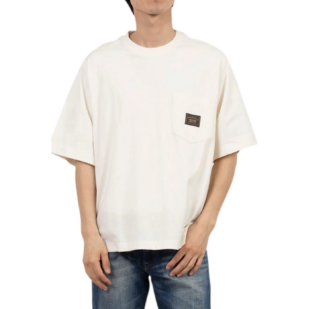 GUESS BOXY POCKET TEE T-SHIRT ΜΠΛΟΥΖΑ ΑΝΔΡΙΚΗ ECRU