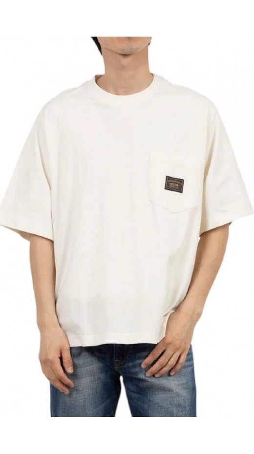 GUESS BOXY POCKET TEE T-SHIRT ΜΠΛΟΥΖΑ ΑΝΔΡΙΚΗ ECRU