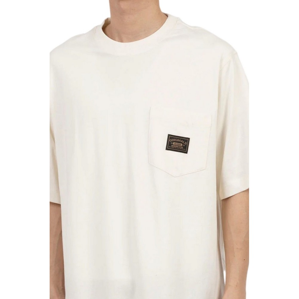 GUESS BOXY POCKET TEE T-SHIRT ΜΠΛΟΥΖΑ ΑΝΔΡΙΚΗ ECRU