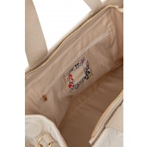 LIU JO SOFT MIN OF 2 L TOTE LOGO BUBBLE ΤΣΑΝΤΑ ΓΥΝΑΙΚΕΙΑ WHITE/CREAMY