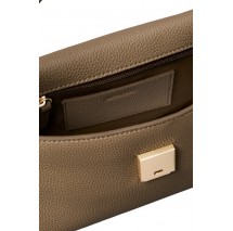 CALVIN KLEIN EMBLEM HW PEBBLE SHOULDER BAG 25 ΤΣΑΝΤΑ ΓΥΝΑΙΚΕΙΑ TAUPE