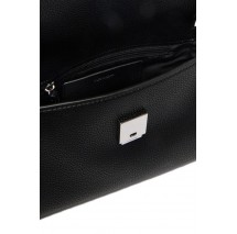 CALVIN KLEIN EMBLEM HW PEBBLE SHOULDER BAG 25 ΤΣΑΝΤΑ ΓΥΝΑΙΚΕΙΑ BLACK