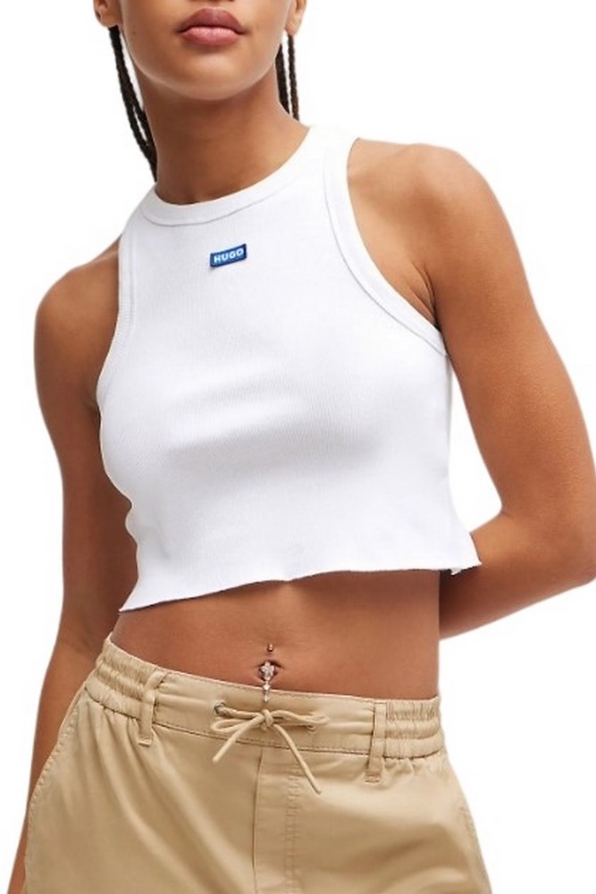 HUGO BOSS JERSEY TOP BABY TANK B ΤΟΠ ΜΠΛΟΥΖΑ ΓΥΝΑΙΚΕΙΑ WHITE