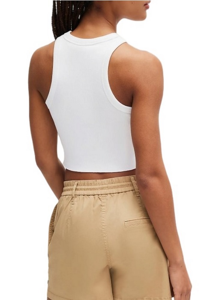 HUGO BOSS JERSEY TOP BABY TANK B ΤΟΠ ΜΠΛΟΥΖΑ ΓΥΝΑΙΚΕΙΑ WHITE