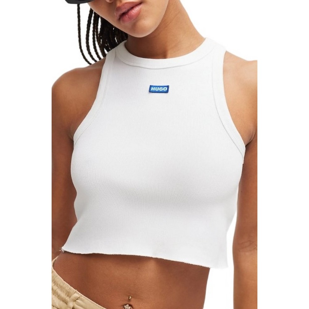 HUGO BOSS JERSEY TOP BABY TANK B ΤΟΠ ΜΠΛΟΥΖΑ ΓΥΝΑΙΚΕΙΑ WHITE