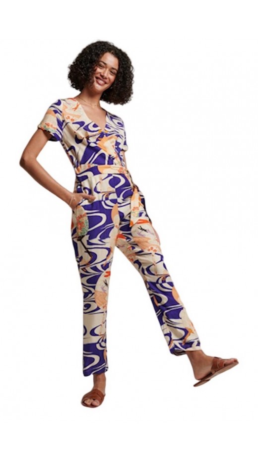 SUPERDRY D2 OVIN VINTAGE WOVEN JUMPSUIT ΟΛΟΣΩΜΗ ΦΟΡΜΑ ΓΥΝΑΙΚΕΙΑ MULTI