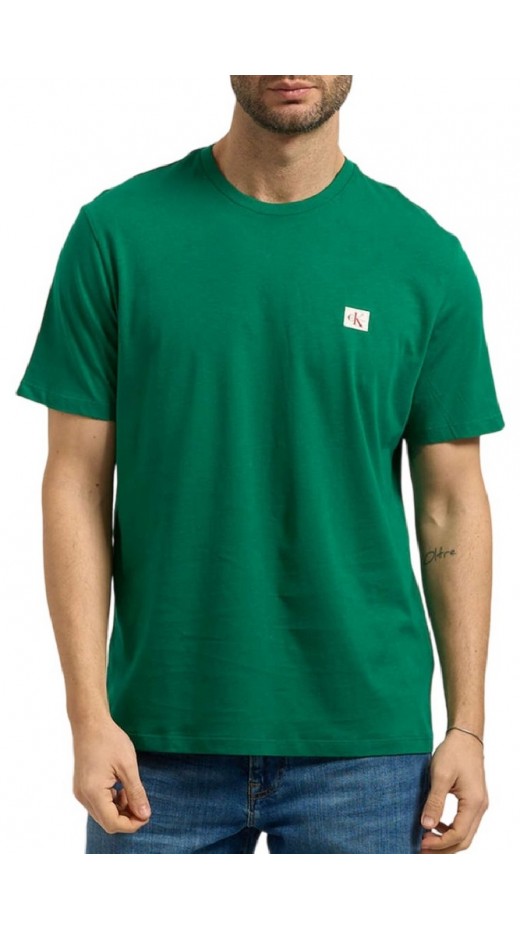CALVIN KLEIN JEANS BADGE 30S JERSEY CLASSIC T-SHIRT ΜΠΛΟΥΖΑ ΑΝΔΡΙΚΗ GREEN