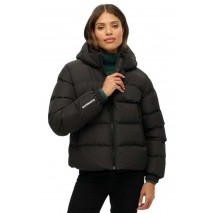 SUPERDRY D1 SDSW HOODED SPORTS PUFFER JACKET ΜΠΟΥΦΑΝ ΓΥΝΑΙΚΕΙΟ BLACK