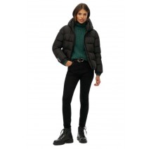 SUPERDRY D1 SDSW HOODED SPORTS PUFFER JACKET ΜΠΟΥΦΑΝ ΓΥΝΑΙΚΕΙΟ BLACK