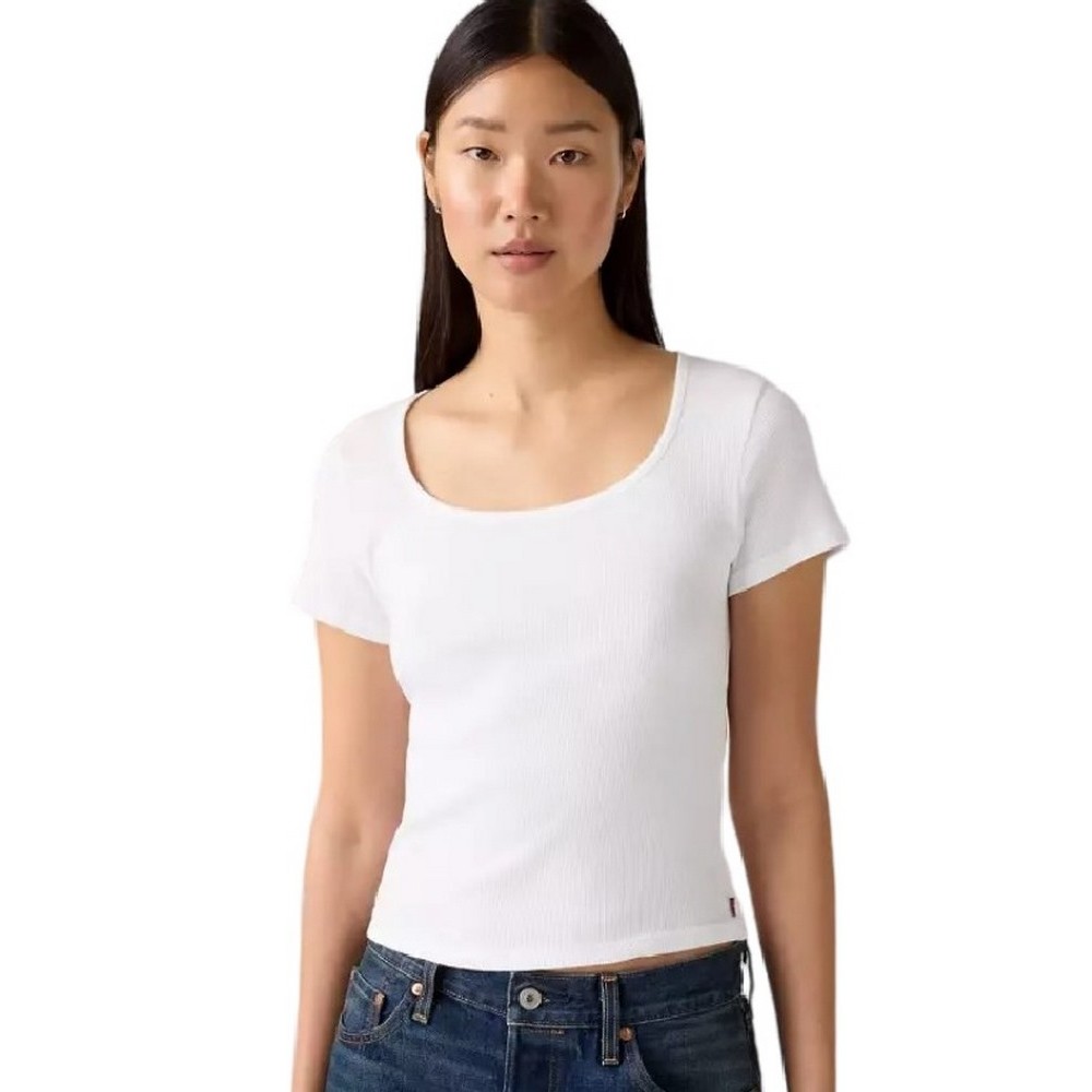 LEVIS® ESSENTIAL SQRD NECK TEE T-SHIRT ΜΠΛΟΥΖΑ ΓΥΝΑΙΚΕΙΑ WHITE