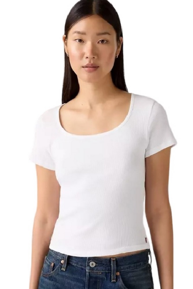 LEVIS® ESSENTIAL SQRD NECK TEE T-SHIRT ΜΠΛΟΥΖΑ ΓΥΝΑΙΚΕΙΑ WHITE