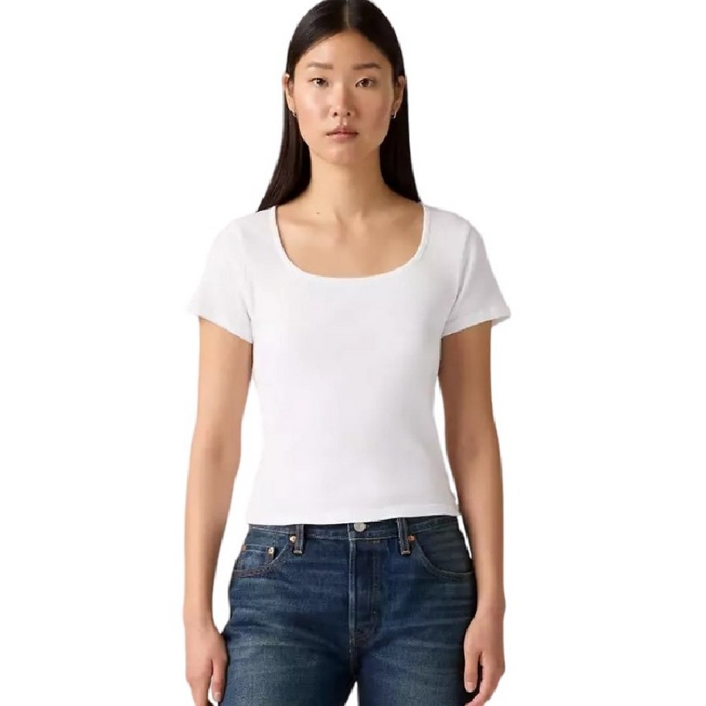 LEVIS® ESSENTIAL SQRD NECK TEE T-SHIRT ΜΠΛΟΥΖΑ ΓΥΝΑΙΚΕΙΑ WHITE