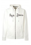 PEPE JEANS E2 DROP 2B RYAN ZIP ΖΑΚΕΤΑ ΦΟΥΤΕΡ ΑΝΔΡΙΚΗ WHITE