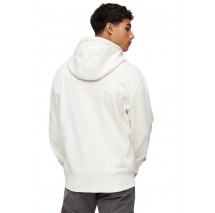 SUPERDRY LUXURY SPORT LOOSE HOOD ΜΠΛΟΥΖΑ ΦΟΥΤΕΡ ΑΝΔΡΙΚΗ WHITE