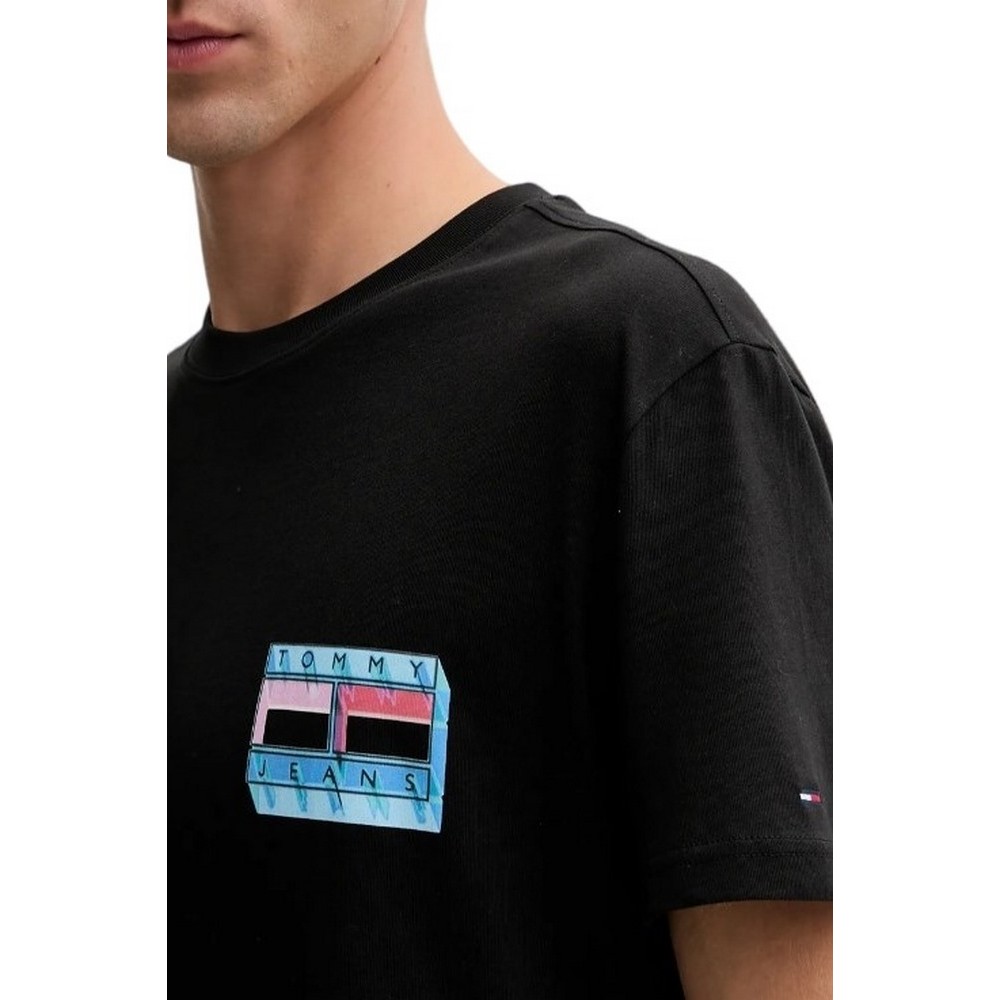 TOMMY JEANS REG DNA FLAG PLAY TEE EXT T-SHIRT ΜΠΛΟΥΖΑ ΑΝΔΡΙΚΗ BLACK