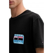 TOMMY JEANS REG DNA FLAG PLAY TEE EXT T-SHIRT ΜΠΛΟΥΖΑ ΑΝΔΡΙΚΗ BLACK