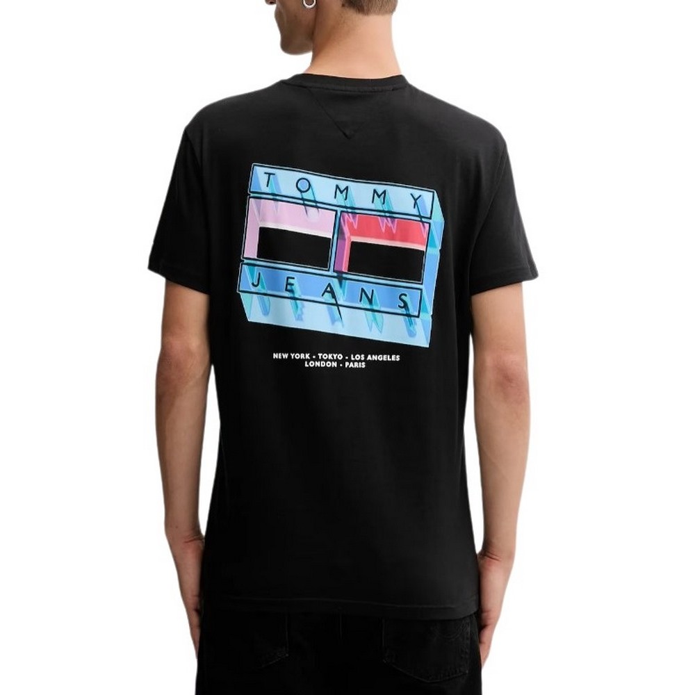 TOMMY JEANS REG DNA FLAG PLAY TEE EXT T-SHIRT ΜΠΛΟΥΖΑ ΑΝΔΡΙΚΗ BLACK