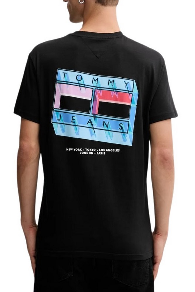 TOMMY JEANS REG DNA FLAG PLAY TEE EXT T-SHIRT ΜΠΛΟΥΖΑ ΑΝΔΡΙΚΗ BLACK