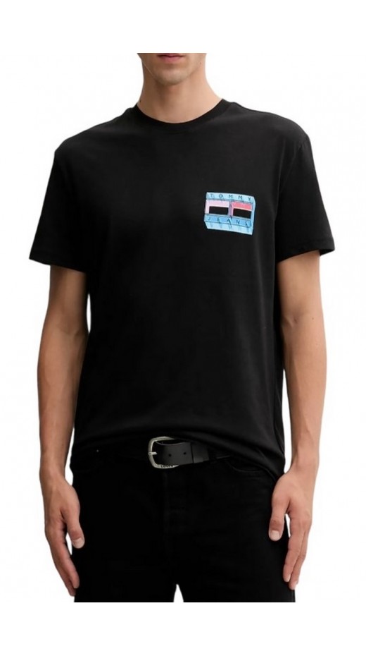 TOMMY JEANS REG DNA FLAG PLAY TEE EXT T-SHIRT ΜΠΛΟΥΖΑ ΑΝΔΡΙΚΗ BLACK