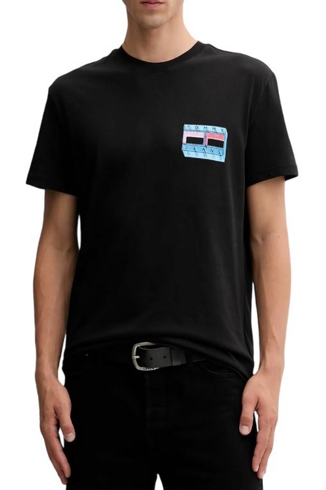 TOMMY JEANS REG DNA FLAG PLAY TEE EXT T-SHIRT ΜΠΛΟΥΖΑ ΑΝΔΡΙΚΗ BLACK