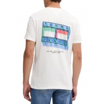 TOMMY JEANS REG DNA FLAG PLAY TEE EXT T-SHIRT ΜΠΛΟΥΖΑ ΑΝΔΡΙΚΗ OFF WHITE