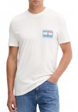 TOMMY JEANS REG DNA FLAG PLAY TEE EXT T-SHIRT ΜΠΛΟΥΖΑ ΑΝΔΡΙΚΗ OFF WHITE